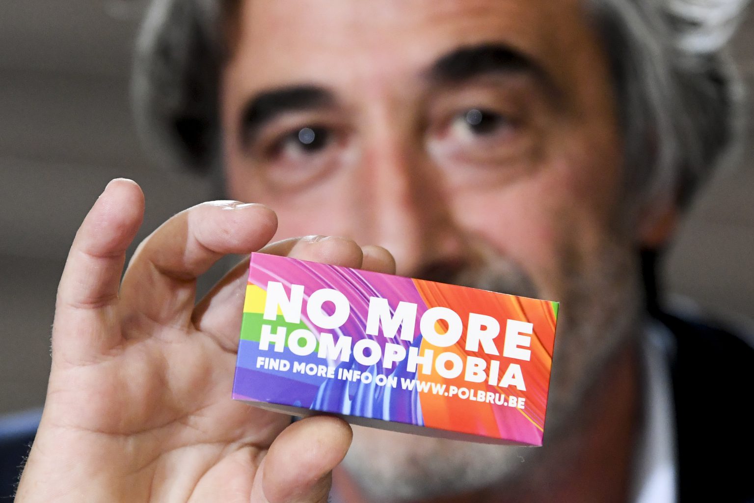 Brussels , 18/09/2020
Press conference of the City of Brussels to present the City's new LGBTQI+ action plan and the work by Pierre Debusschere which will be visible from the Stock Exchange (Beurs - Bourse) of Brussels .
Pix : Khalid Zian
Credit : Frederic Sierakowski / Isopix