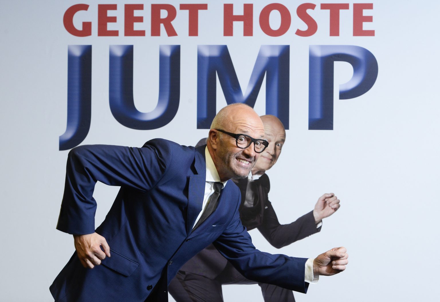 Brussels 26 augustus 2015
Persconferentie naar aanleiding van de nieuwe theatertour ' Geert Hoste Jump ' in aanwezigheid van de Eerste minister 
Pix...  Geert Hoste
Credit Frederic Sierakowski / Isopix
