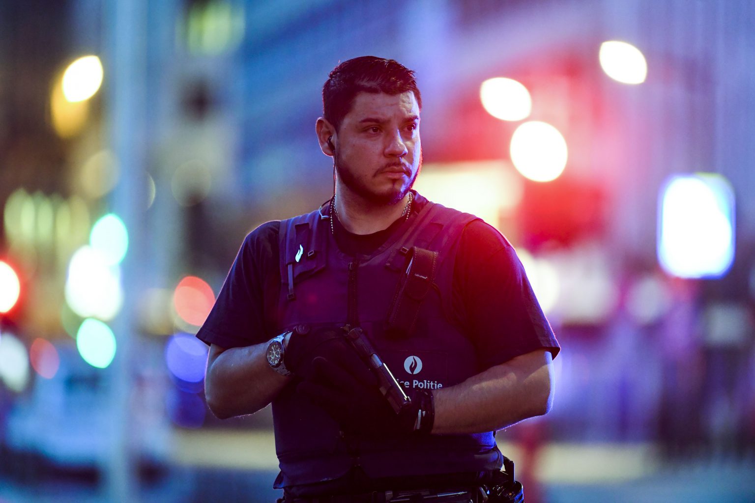 Brussel - Bruxelles , 20/06/2017 
Blast inside Brussels central railway station 
Pix : Police Policemen Army 
Credit : Frederic Sierakowski / Isopix