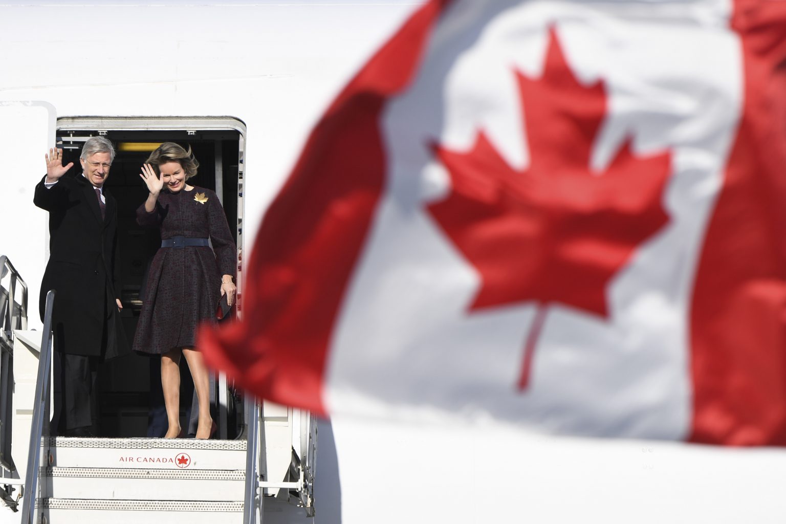 Canada Montreal , 17/03/2018
State visit of their Majesties King Philippe and Queen Mathilde of Belgians to Canada. Departure to Brussels from Montreal Airport
Pix : King Philippe / Queen Mathilde
Credit : Frederic Sierakowski / Isopix