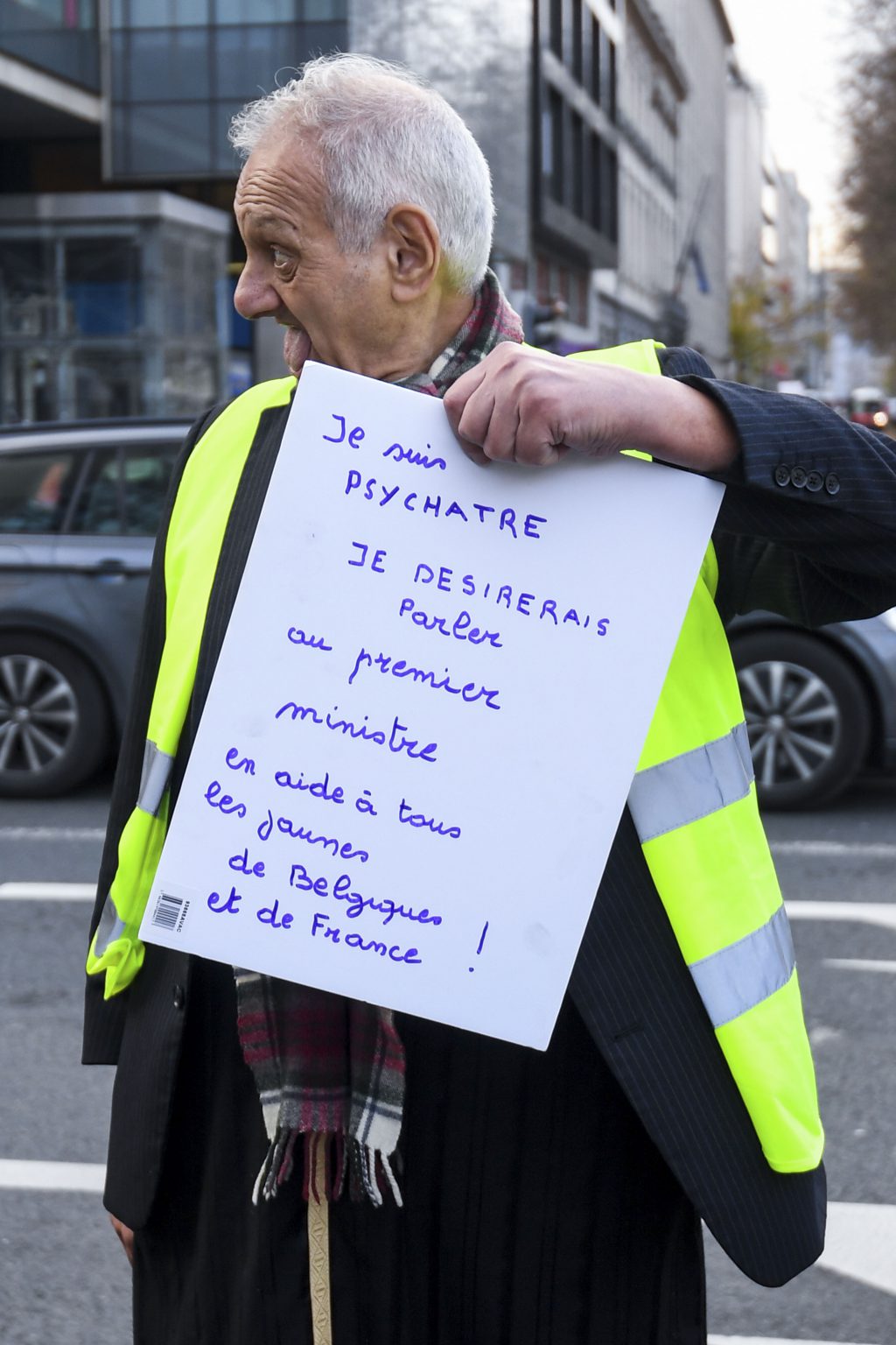 Brussels , 30/11/2018
Protest by the Yellow Vest movement that started out as a reaction against high fuel prices but has transformed into a stand against the general economical situation in Europe .
Pix :
Credit : Frederic Sierakowski / Isopix