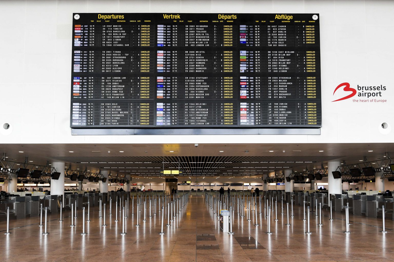 Brussels , 13/02/2019
The national strike of the three major trade unions started yesterday at 10 pm. The whole country goes in lock down today because of the trade union action. It is a strike of unseen proportions. Not only the private but also the whole public life comes to a standstill. 
Pix : Brussels airport
Credit : Frederic Sierakowski / Isopix