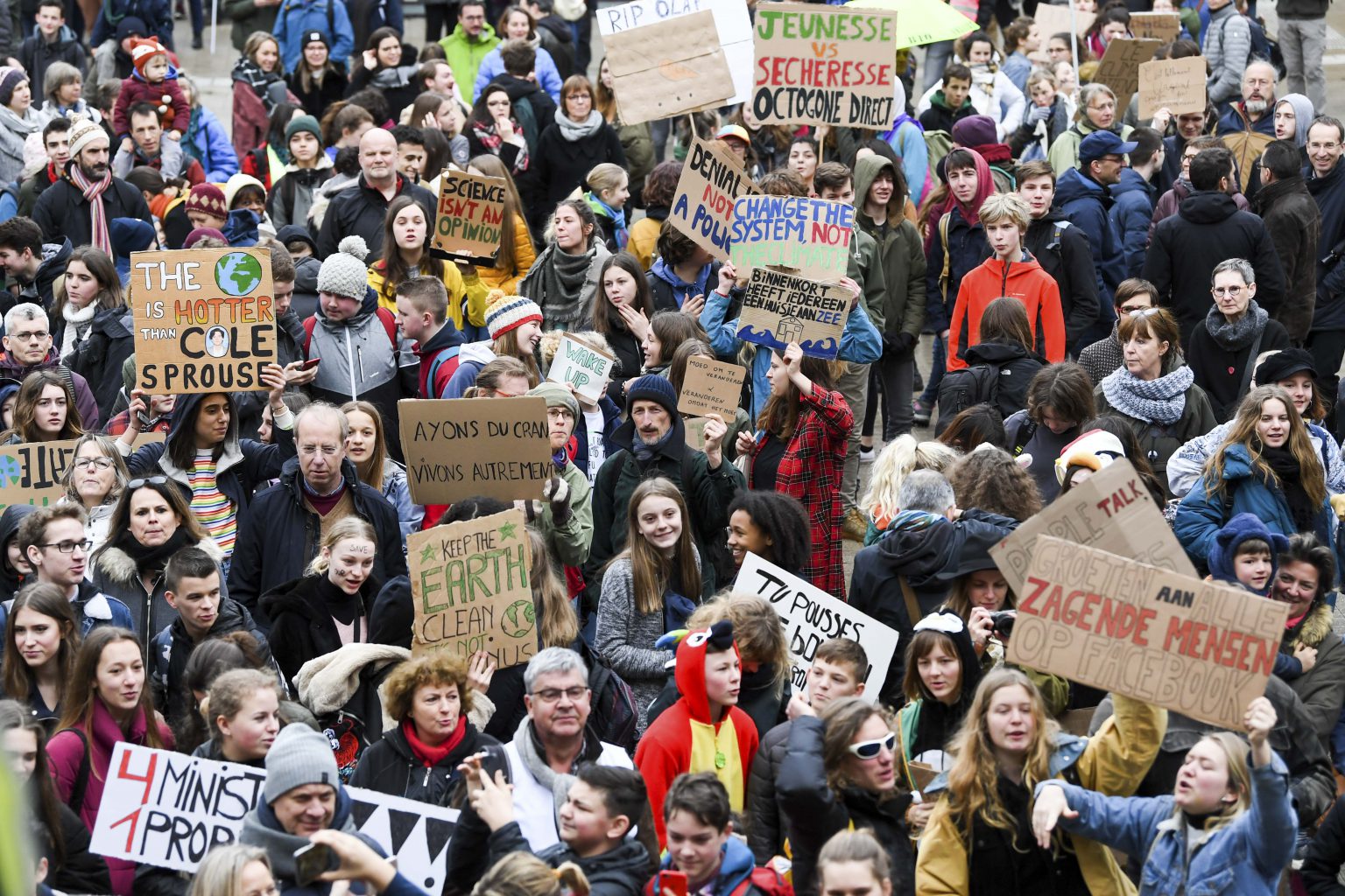 Louvain-La-Neuve , 07/03/2019
Ninth march for the climate, organized by Youth For Climate . Students are skipping school to protest against the lack of measure taken by the Belgian government .
Pix :
Credit : Frederic Sierakowski / Isopix