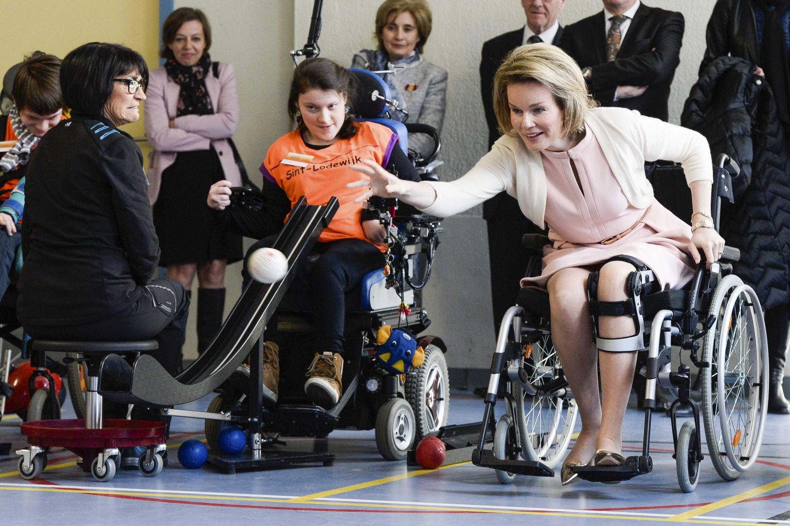Wetteren 13 March 2015
Queen Mathilde of Belgium attends the Care Week ( Week van de Zorg - Semaine des Soins ) at the non-profit organisation Sint-Lodewijk, who takes care of disabled people
Pix....  Queen Mathilde
Credit Frederic Sierakowski / Isopix