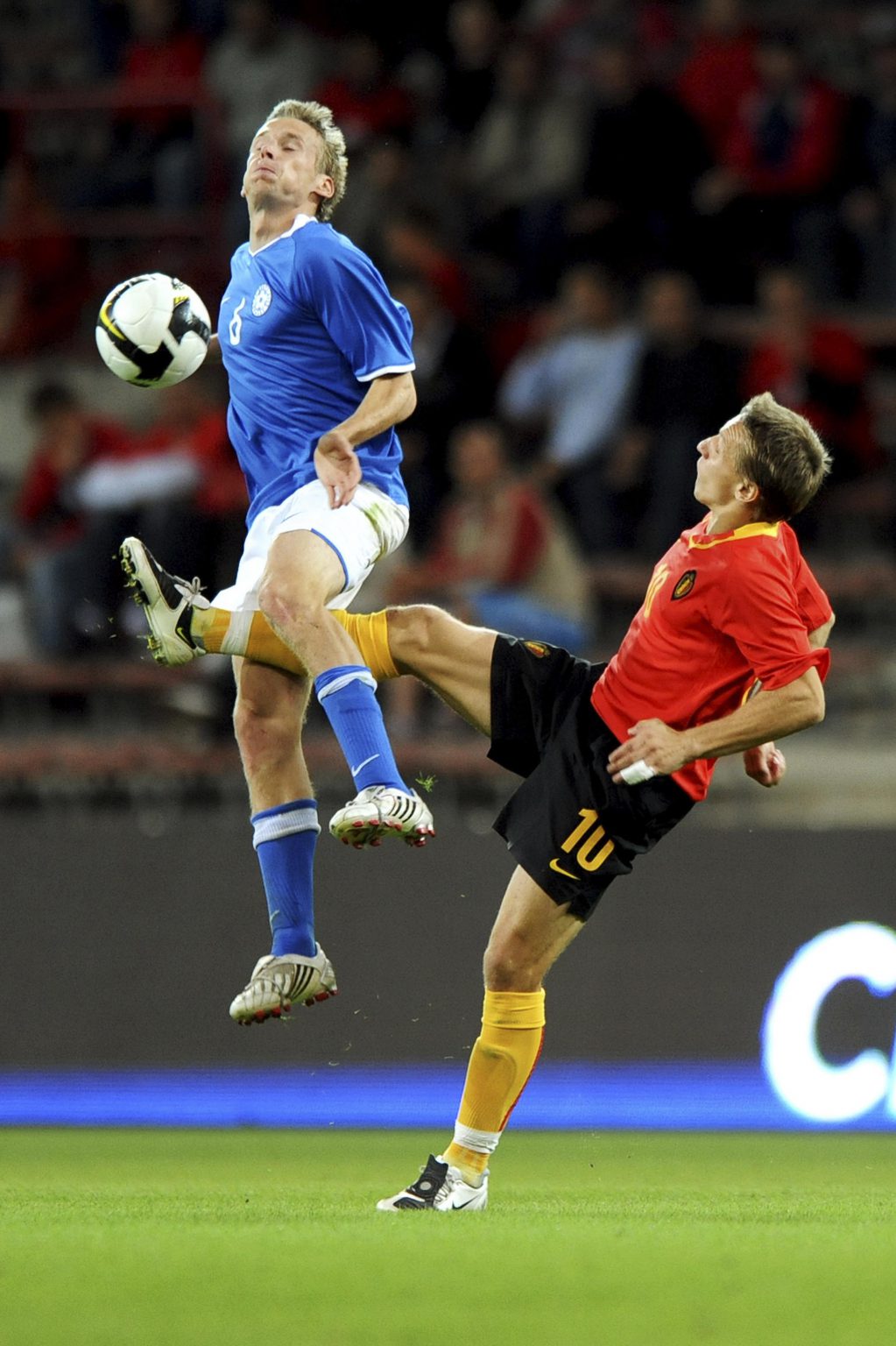 Liege 06/09/2008
Foot : Belgium - Estonia qualification match for the FIFA world cup 2010
Picture : Aleksande Dmitrijev / Wesley Sonck
Credit : Sierakowski / Isopix