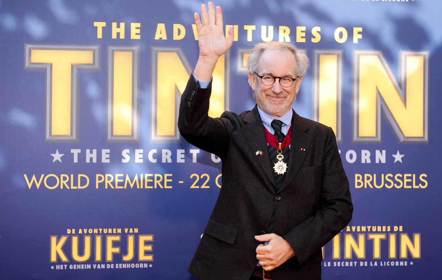 Red carpet - movie the adventures of tintin 
Brussels 22 October 2011 
 world premiere of the movie ' The Adventures of Tintin. The Secret of the Unicorn ' in the presence of the director Steven Spielberg 
Pix ... Steven Spielberg 
Credit Frederic Sierakowski / Isopix